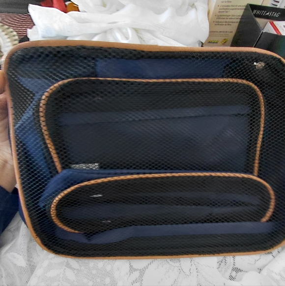 AARP Other - 3pc Blue and Tan Travel Bag